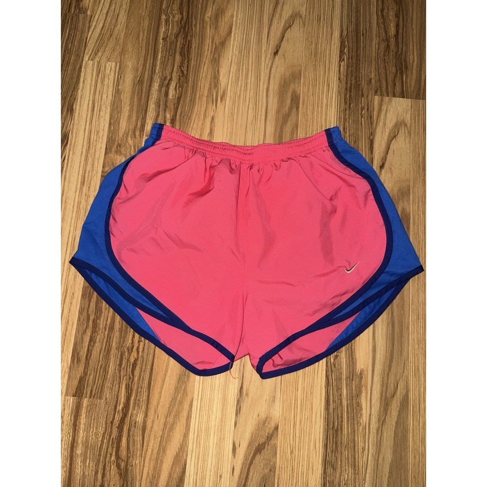Nike Women's Sz M Medium Dri-fit Hot Pink Blue Fitness Running Shorts